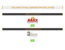 Tablet Screenshot of hailyexports.com
